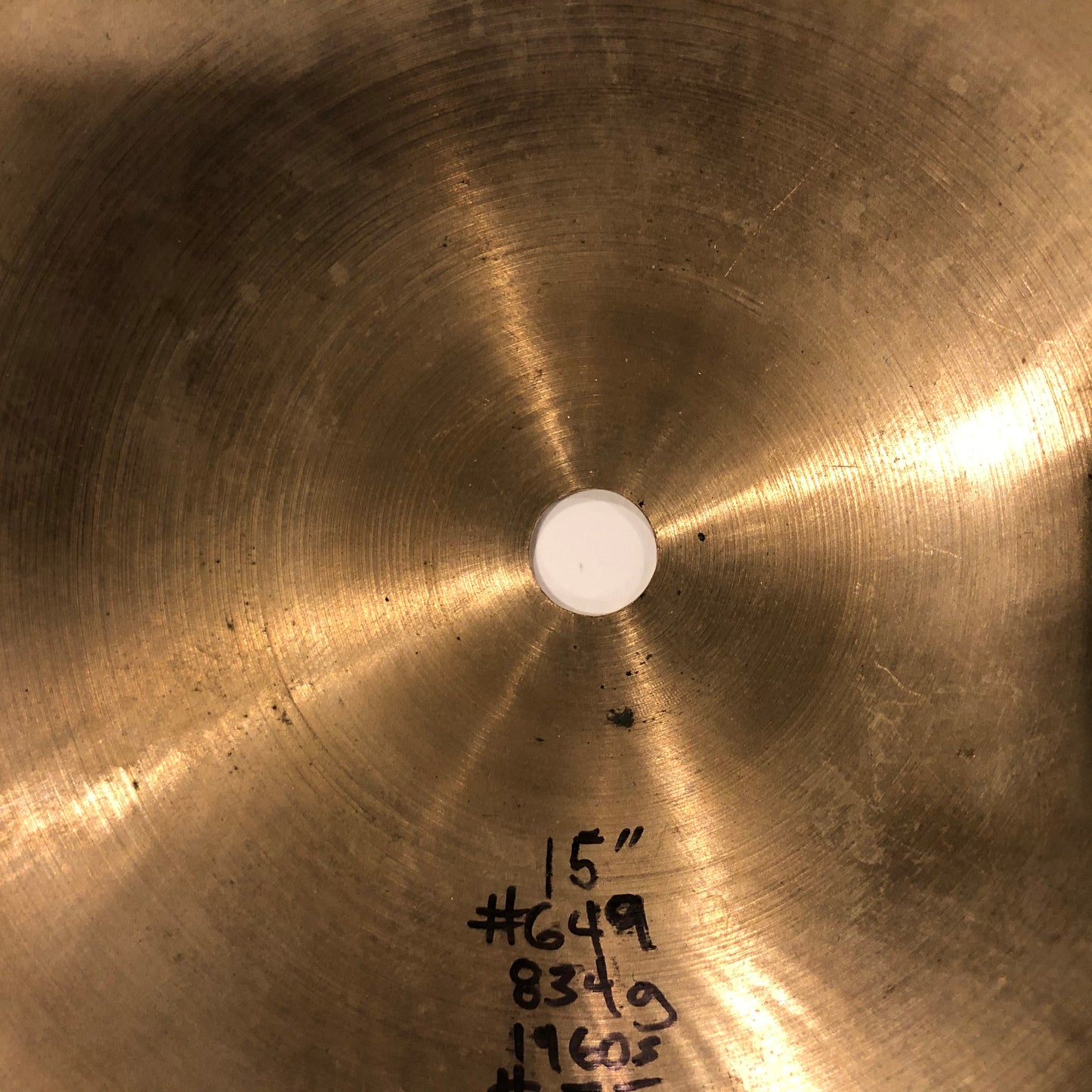 15" UFIP 1960's Crash / Hi-Hat Single / Effects Cymbal 834g #649