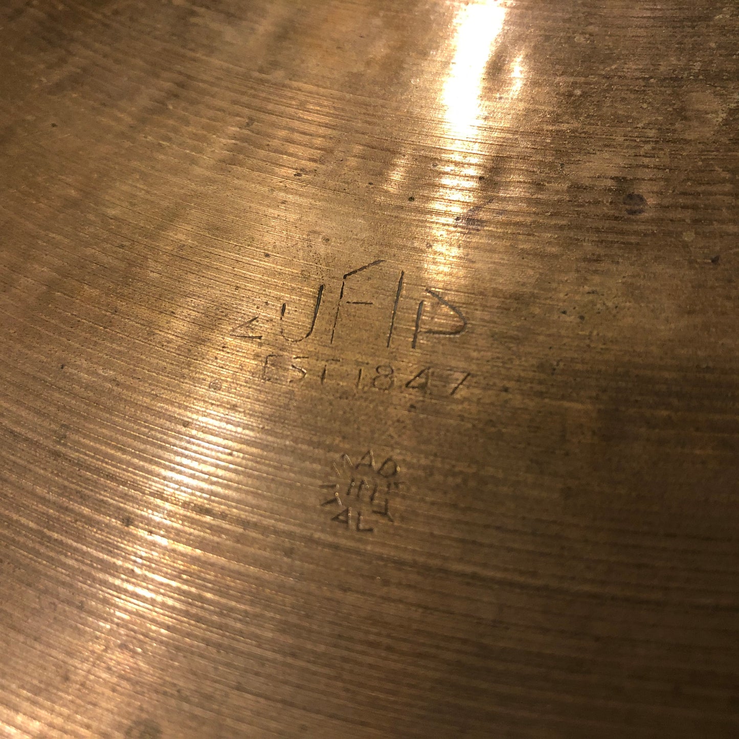 15" UFIP 1960's Crash / Hi-Hat Single / Effects Cymbal 834g #649