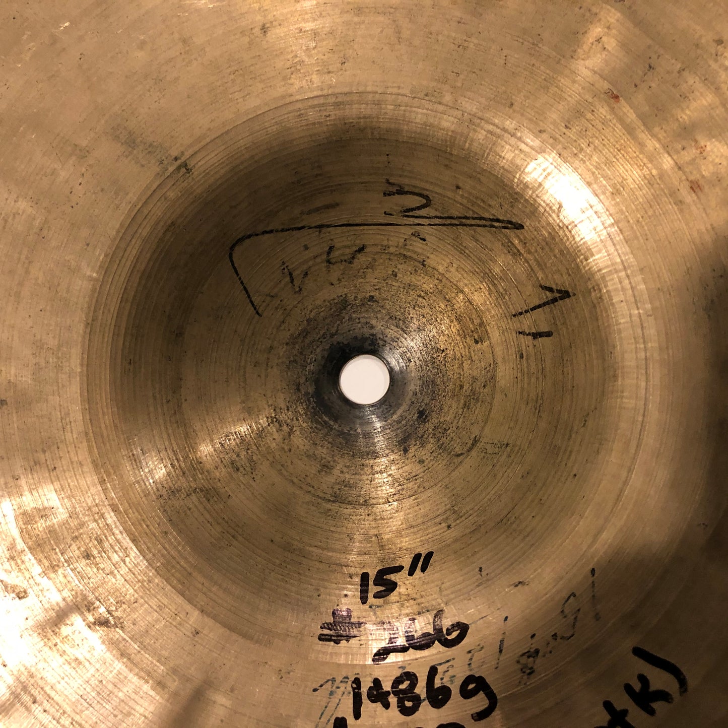 15" Zeltian 1930s/40s Small Ride Cymbal 1486g #266