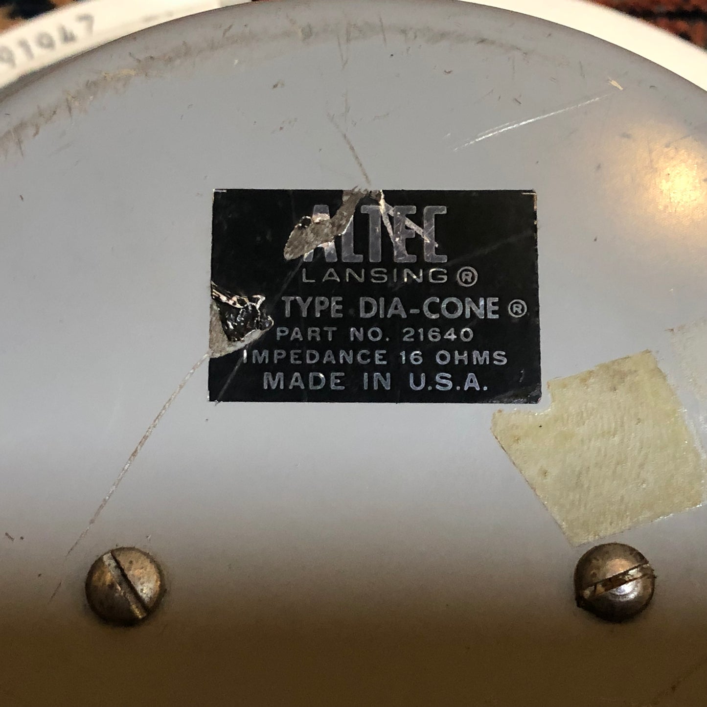 Vintage 12" Altec 417 Dia-Cone No. 21640 Speaker 16 Ohms