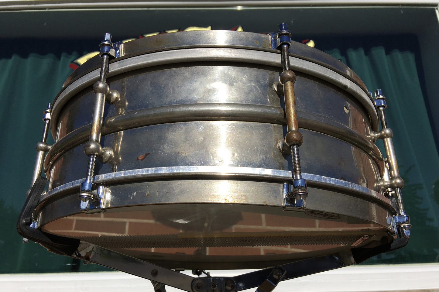 Vintage Ludwig Professional All Round All-Metal Snare Drum 5"x14" Nickel / Brass