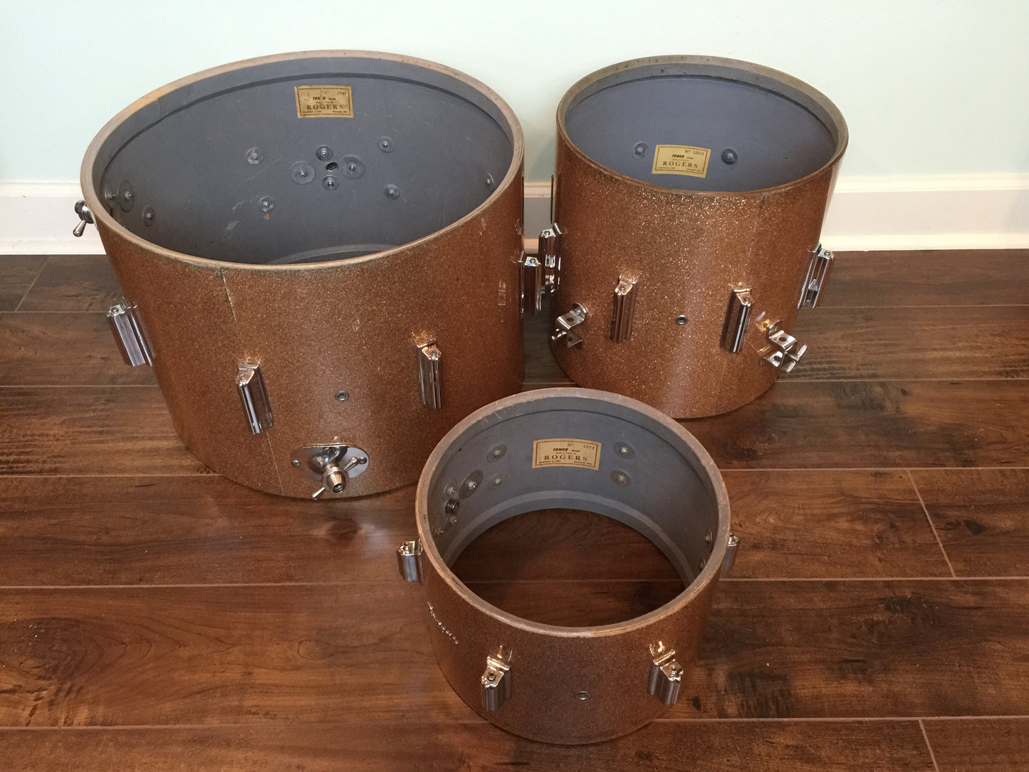Rogers 1960's Champagne Sparkle Cleveland "Delta" Tower Set - 20/12/14