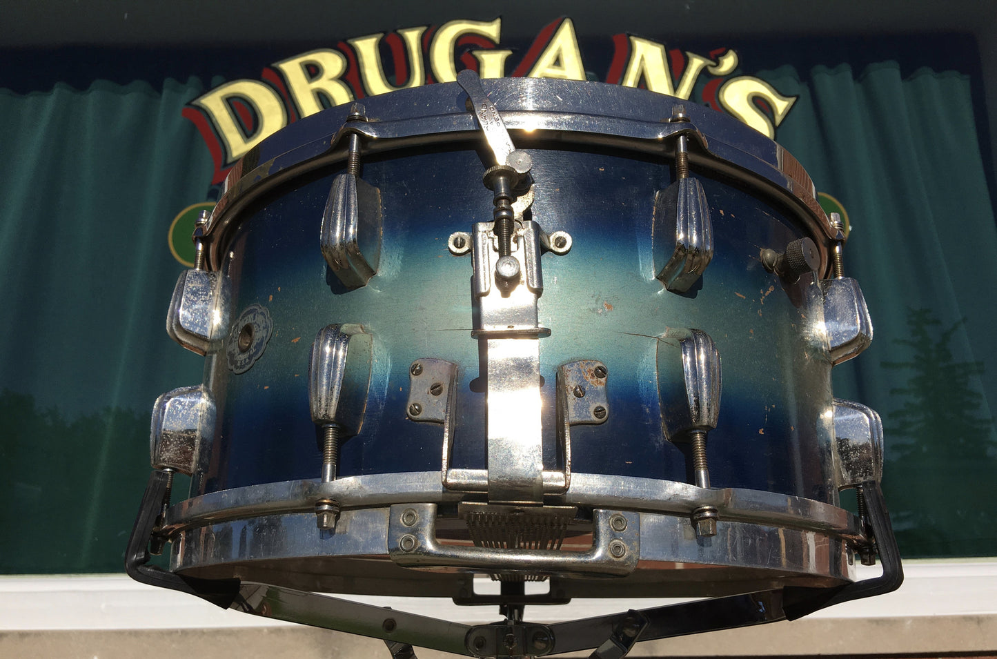 Slingerland Radio King 1944-45 WWII era 7"x14" Blue-Silver Duco Snare Drum