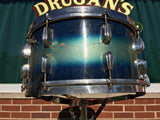 Slingerland Radio King 1944-45 WWII era 7"x14" Blue-Silver Duco Snare Drum