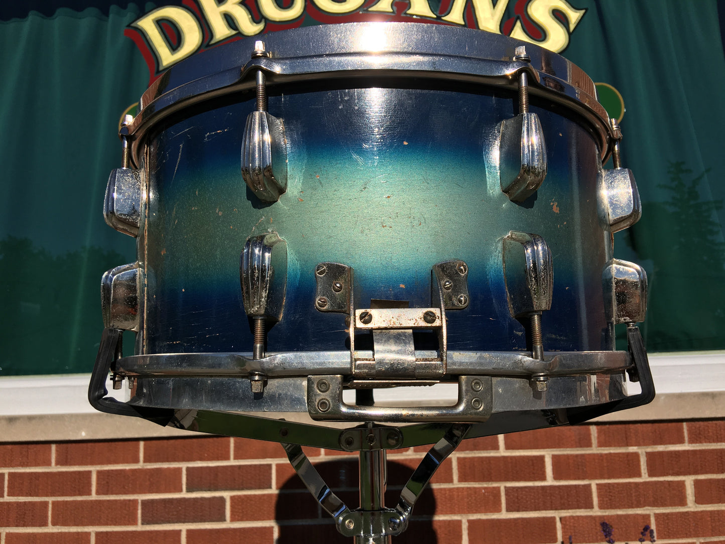 Slingerland Radio King 1944-45 WWII era 7"x14" Blue-Silver Duco Snare Drum