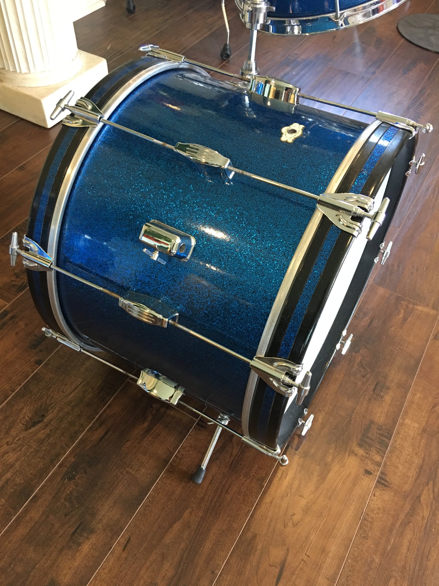 1960s Camco Oaklawn Blue Sparkle Tuxedo Eddie Knight Drum Set