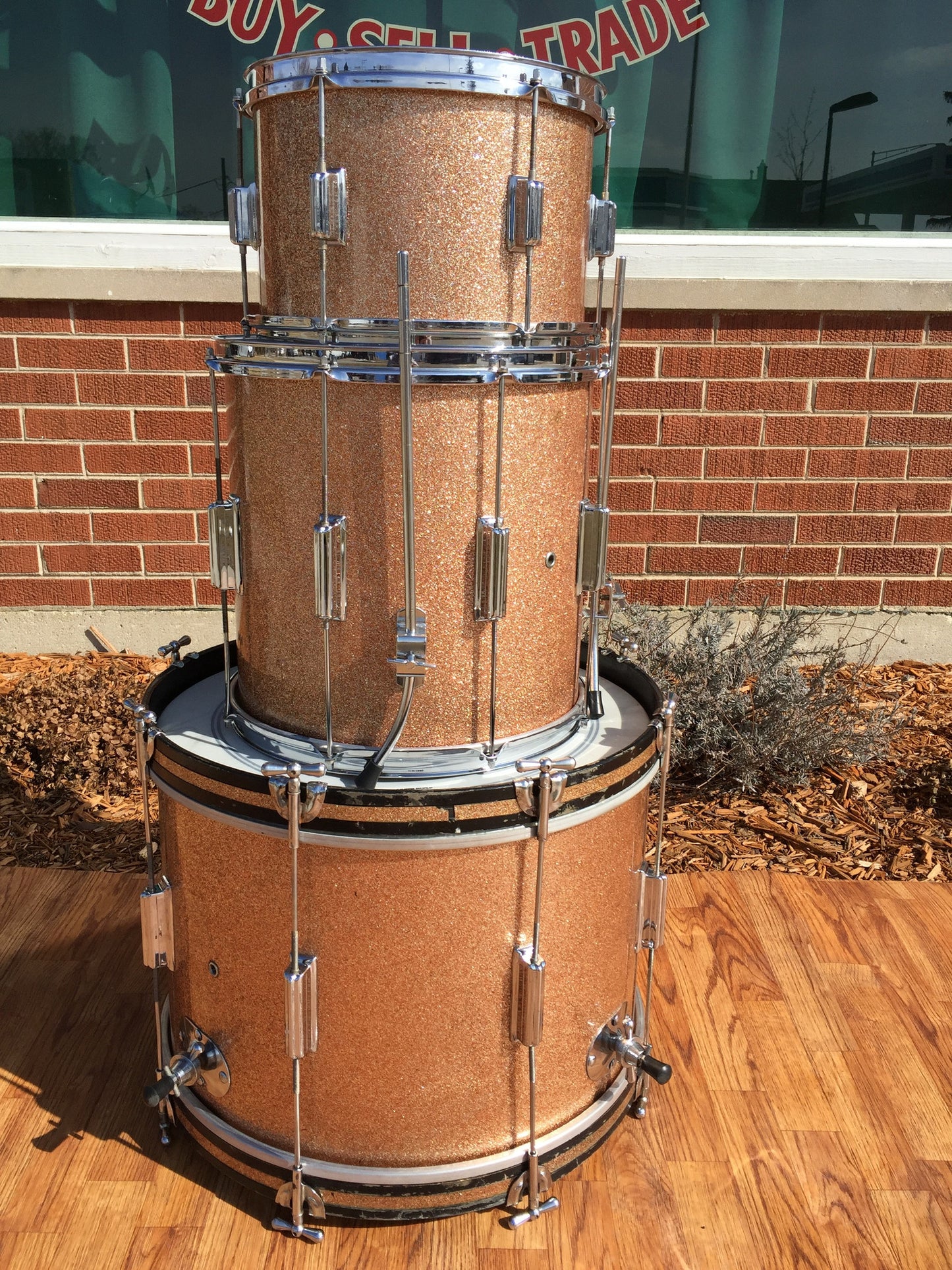 Rogers 1960's Champagne Sparkle Cleveland "Delta" Tower Set - 20/12/14