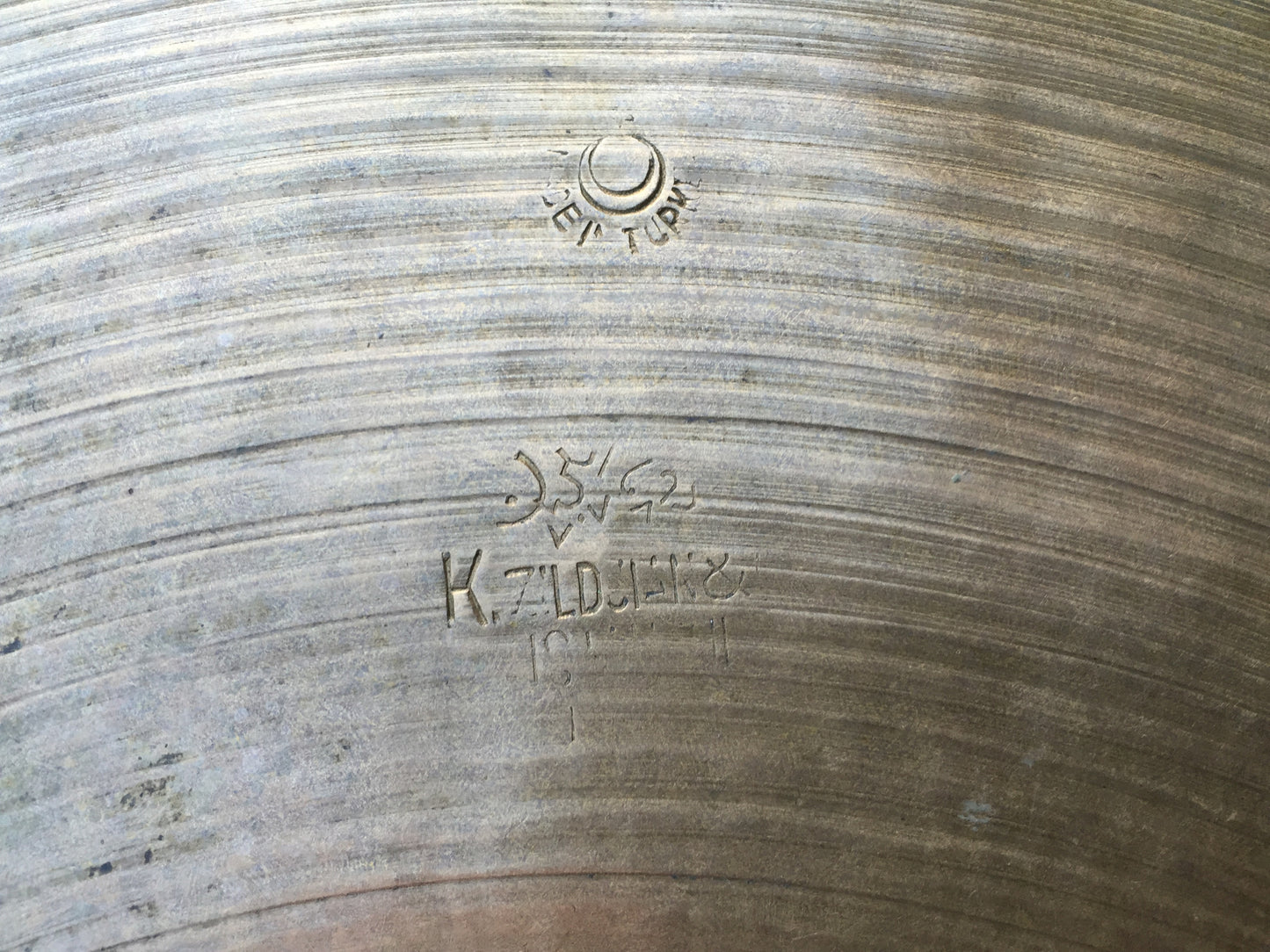 20" Early 1960's Zildjian K Istanbul Intermediate Stamp Ride Cymbal 2386g - Inventory # 306