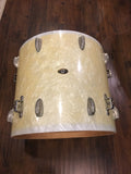 1956-59 Slingerland Radio King 18x20 Combo-Be Bop Bass / Floor Tom White Marine