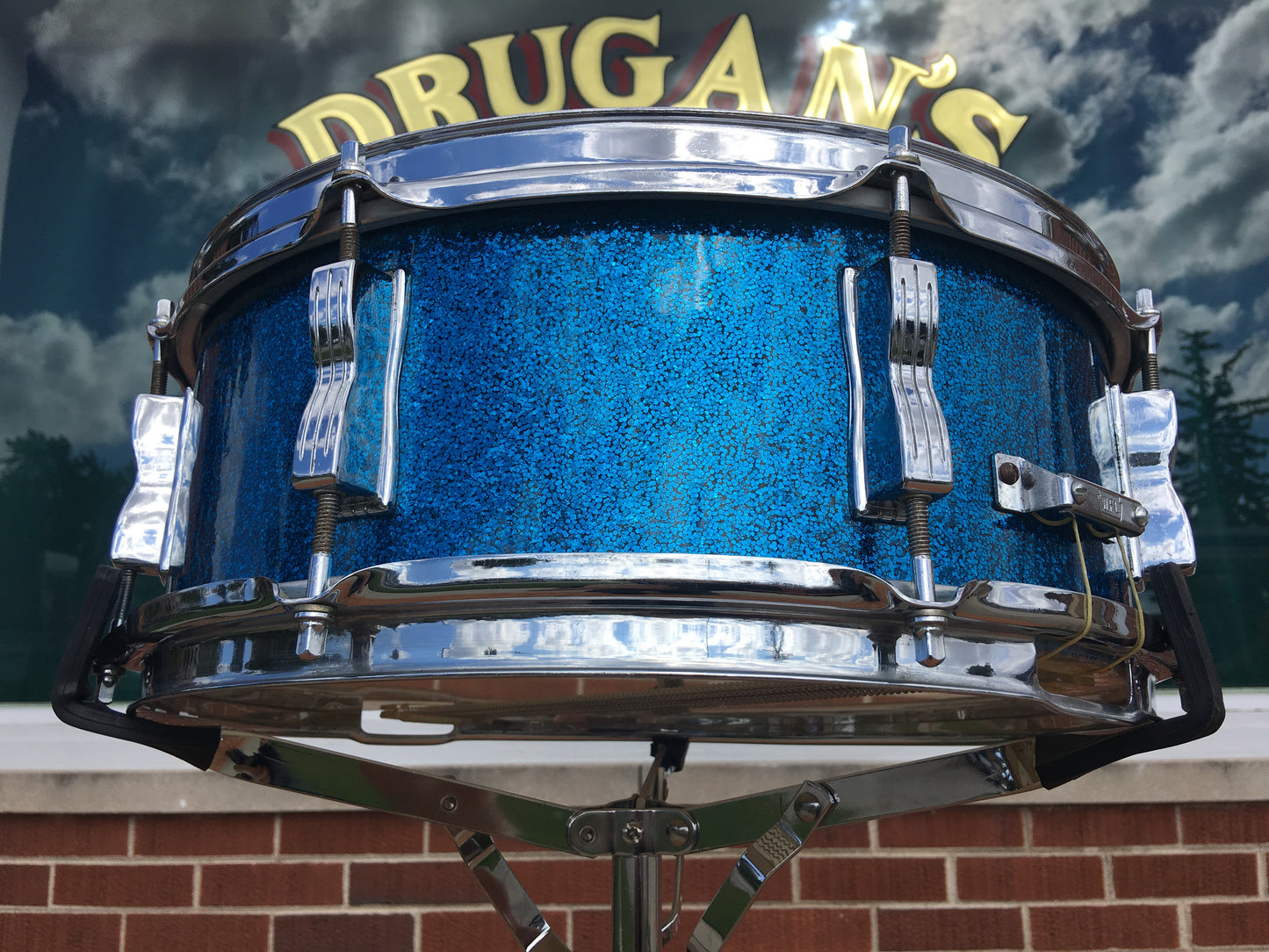Ludwig Jazz Festival Pre-Serial Keystone Blue Sparkle Snare Drum 5x14