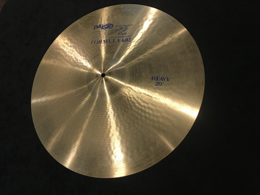 Paiste 20" 1981 Vintage Blue Label Formula 602 Heavy Ride Cymbal 2522g