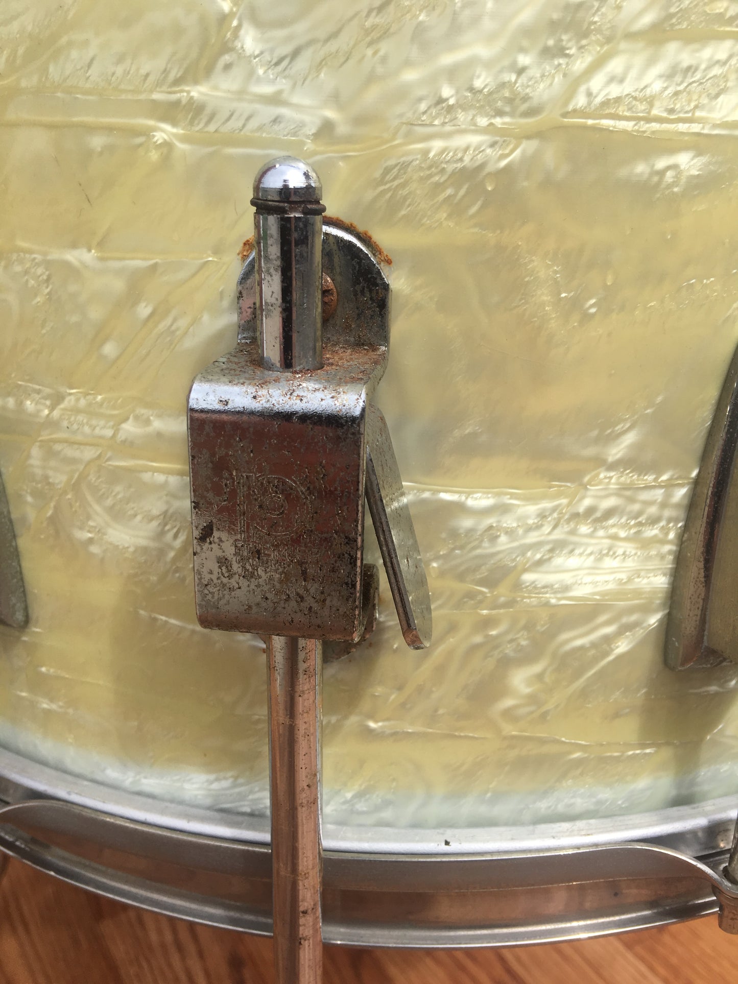 1955-59 WFL Ludwig 16x16 Floor Tom White Marine Pearl