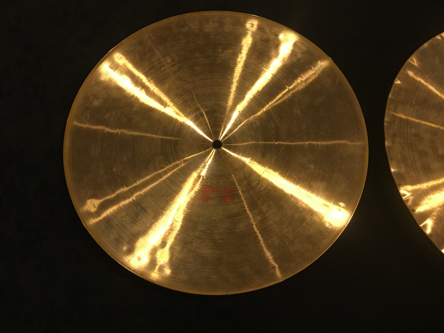 15" Vintage 1982 Paiste 2002 Sound Edge Red Label Hi Hat Pair 1106g/1226g #476