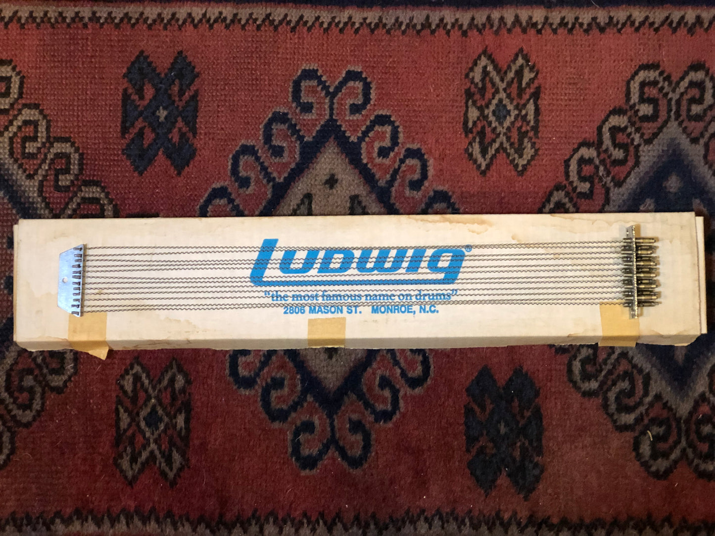 N.O.S. 1960s 14" Ludwig No. L1110 Marching Snare Drum Adjustable Wires 12-Strand