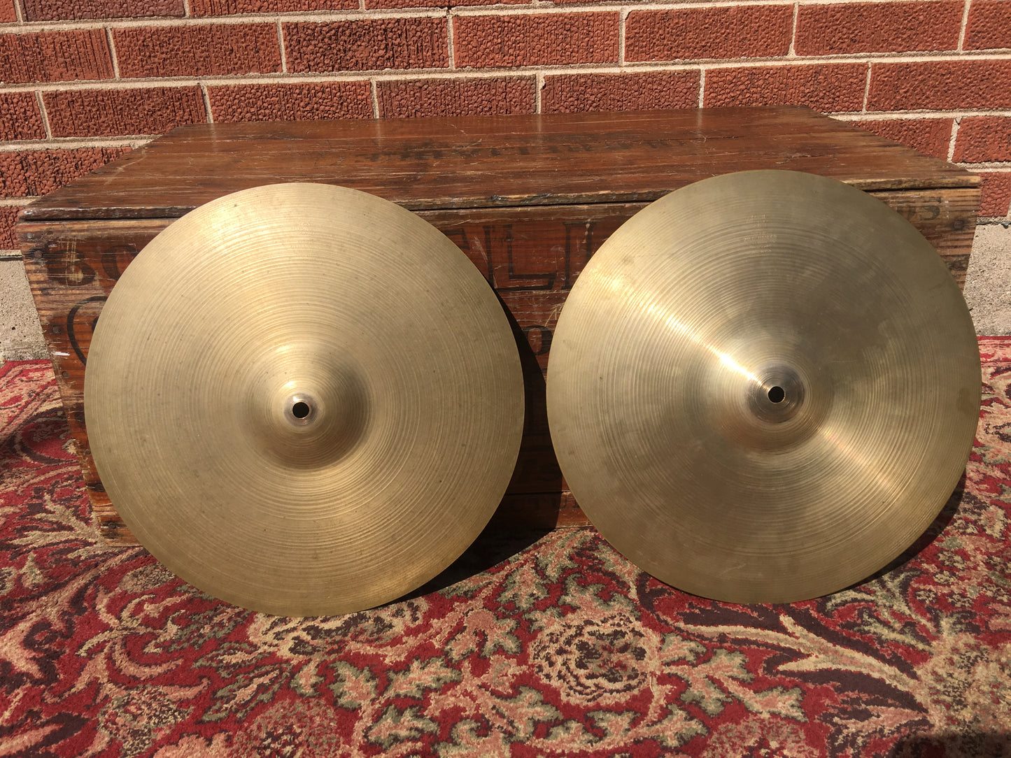 14" 1960s Zildjian A New Beat Hi-Hat Cymbal Pair 874/1184g #576