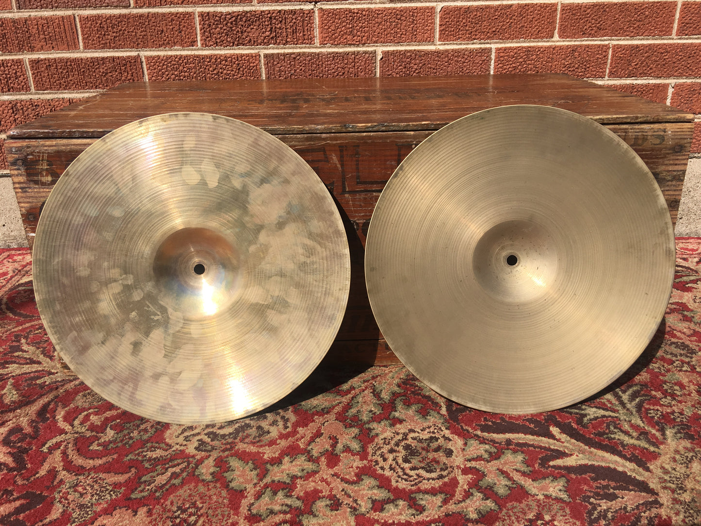 14" 1960s Zildjian A New Beat Hi-Hat Cymbal Pair 874/1184g #576
