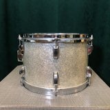 1970s Ludwig 8x12 Tom Drum Silver Sparkle