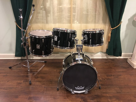 Vintage Sonor Phonic Drum Set 9 Ply Beachwood Clean & Original - Black 4pc