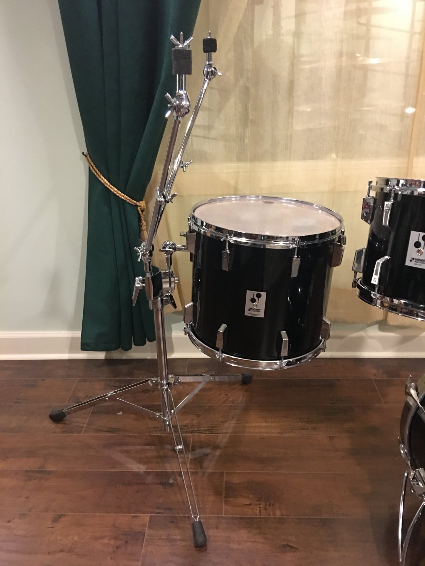 Vintage Sonor Phonic Drum Set 9 Ply Beachwood Clean & Original - Black 4pc