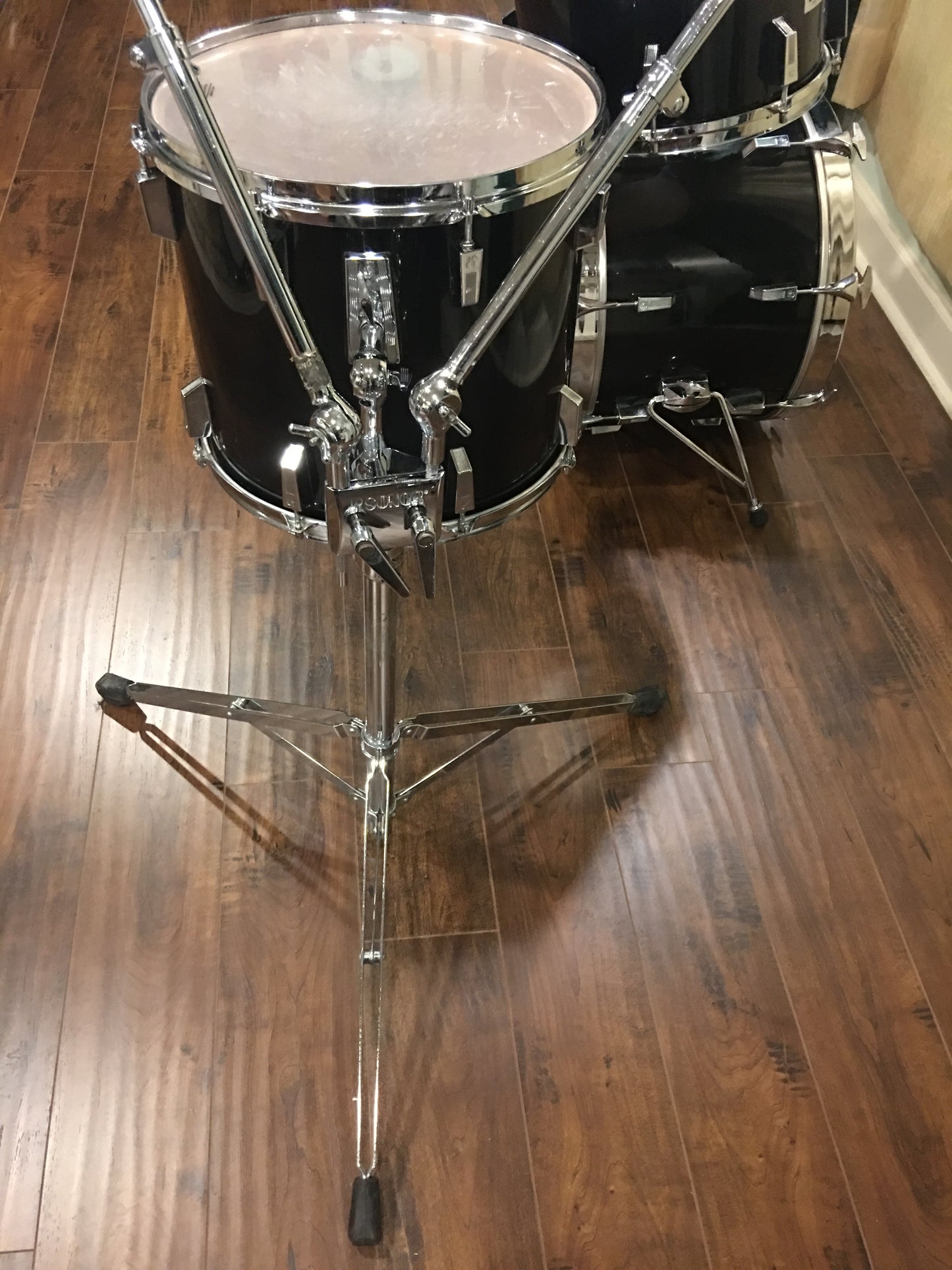 Vintage Sonor Phonic Drum Set 9 Ply Beachwood Clean & Original - Black 4pc