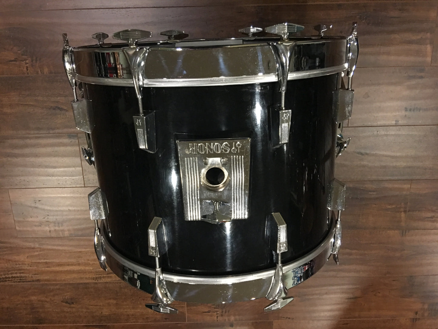 Vintage Sonor Phonic Drum Set 9 Ply Beachwood Clean & Original - Black 4pc