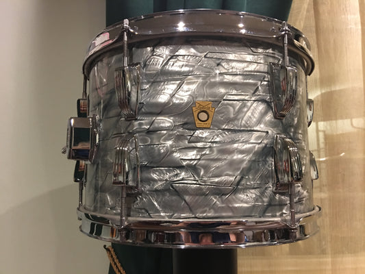 Vintage 1960s Ludwig Sky Blue Pearl 9x13 Keystone Super Classic Tom Drum