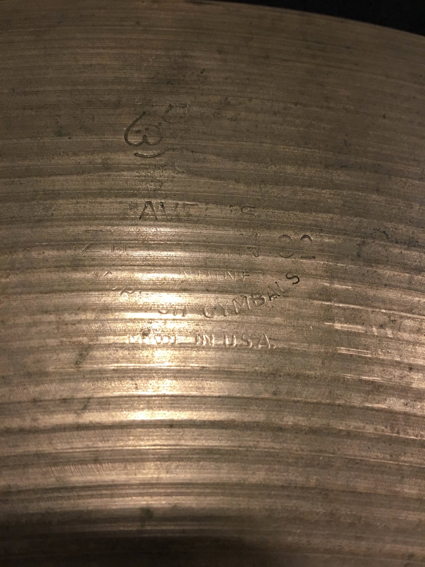 22" Zildjian A 1960's Ride Cymbal 3354g #405