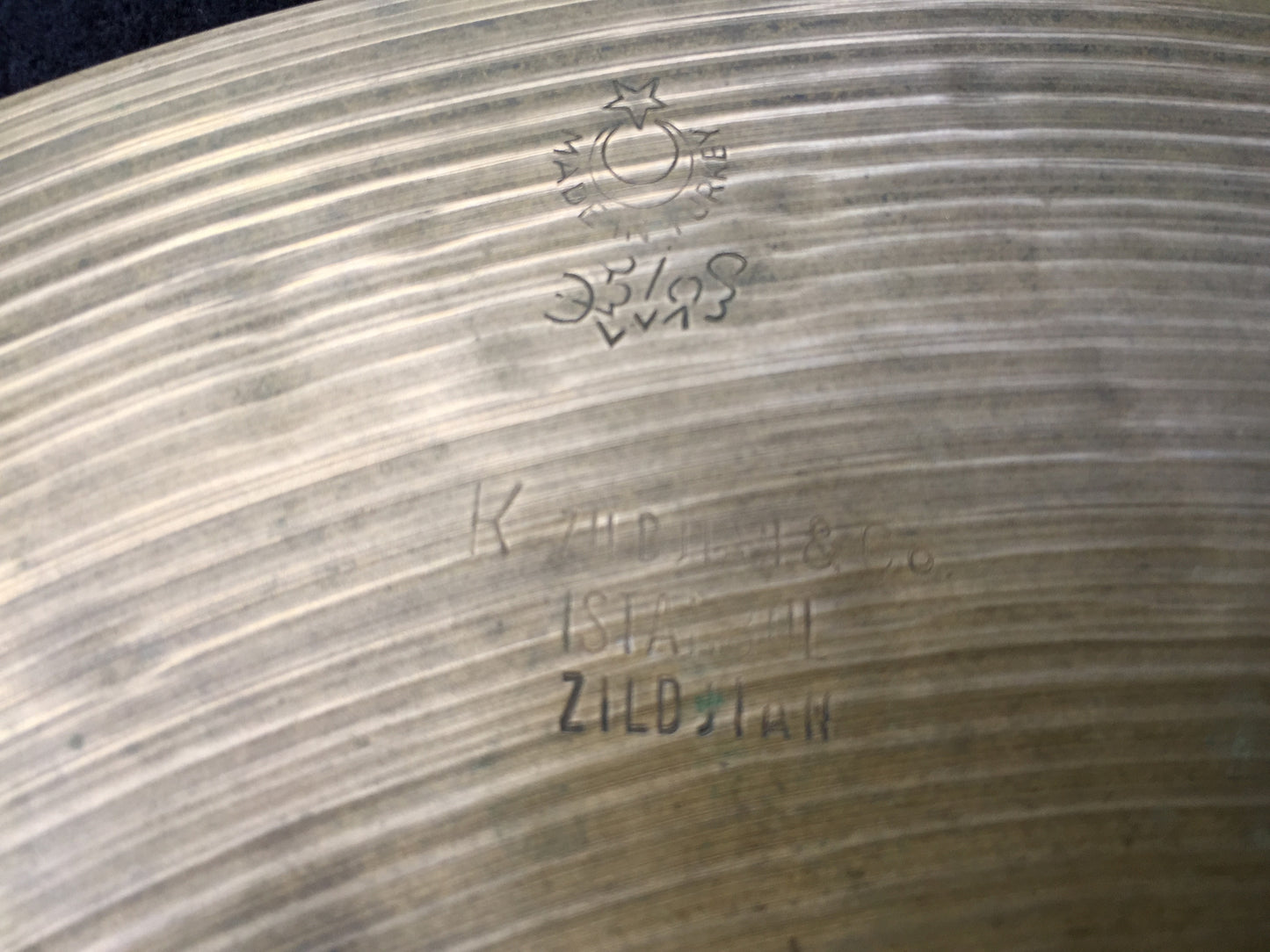 14" 1960's Zildjian K Istanbul Hand Hammered Hi-Hat Cymbals 796g / 970g - Inventory # 311