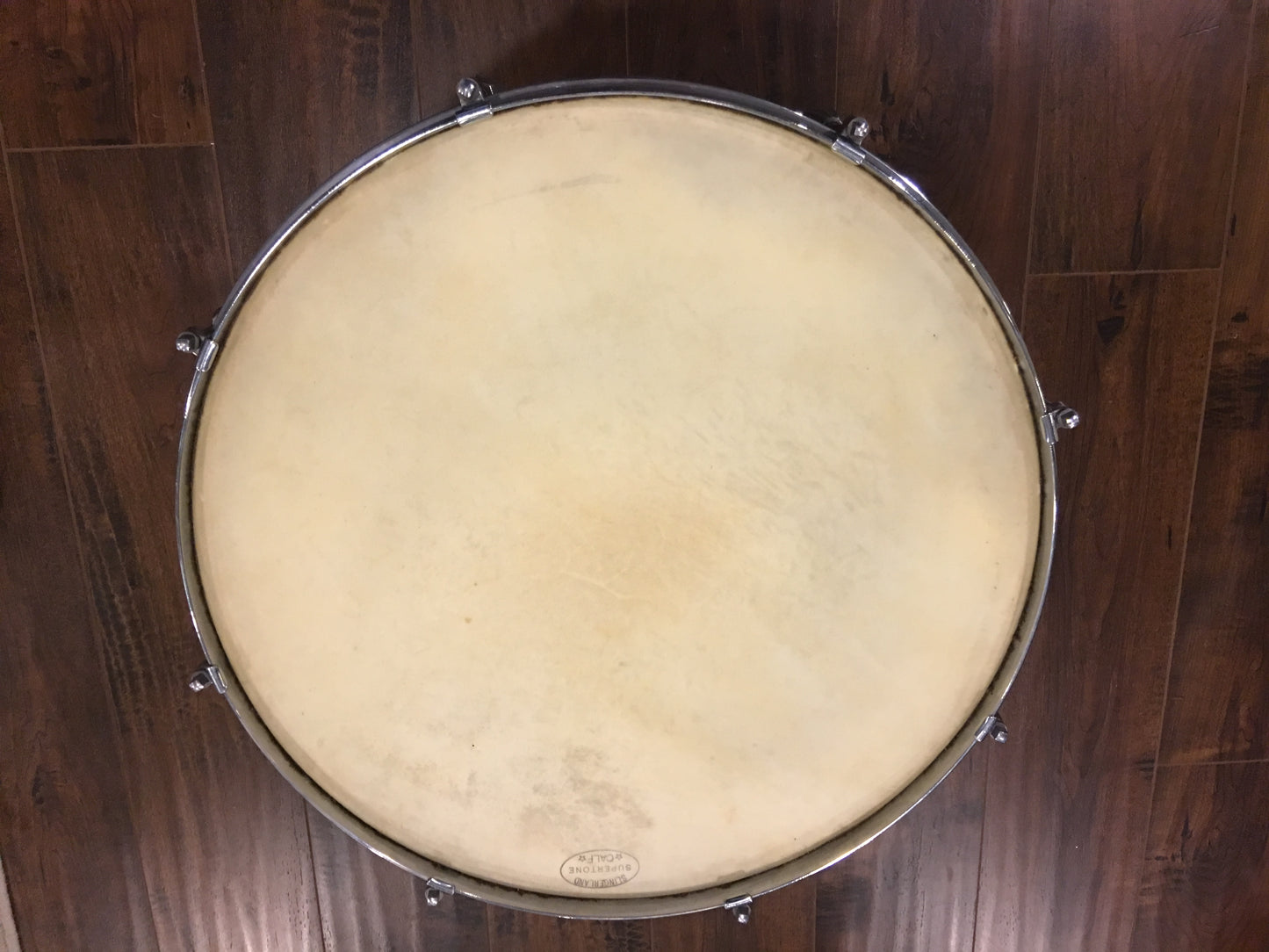 1936-42 Slingerland Radio King 16x16 Gold Sparkle Floor Tom