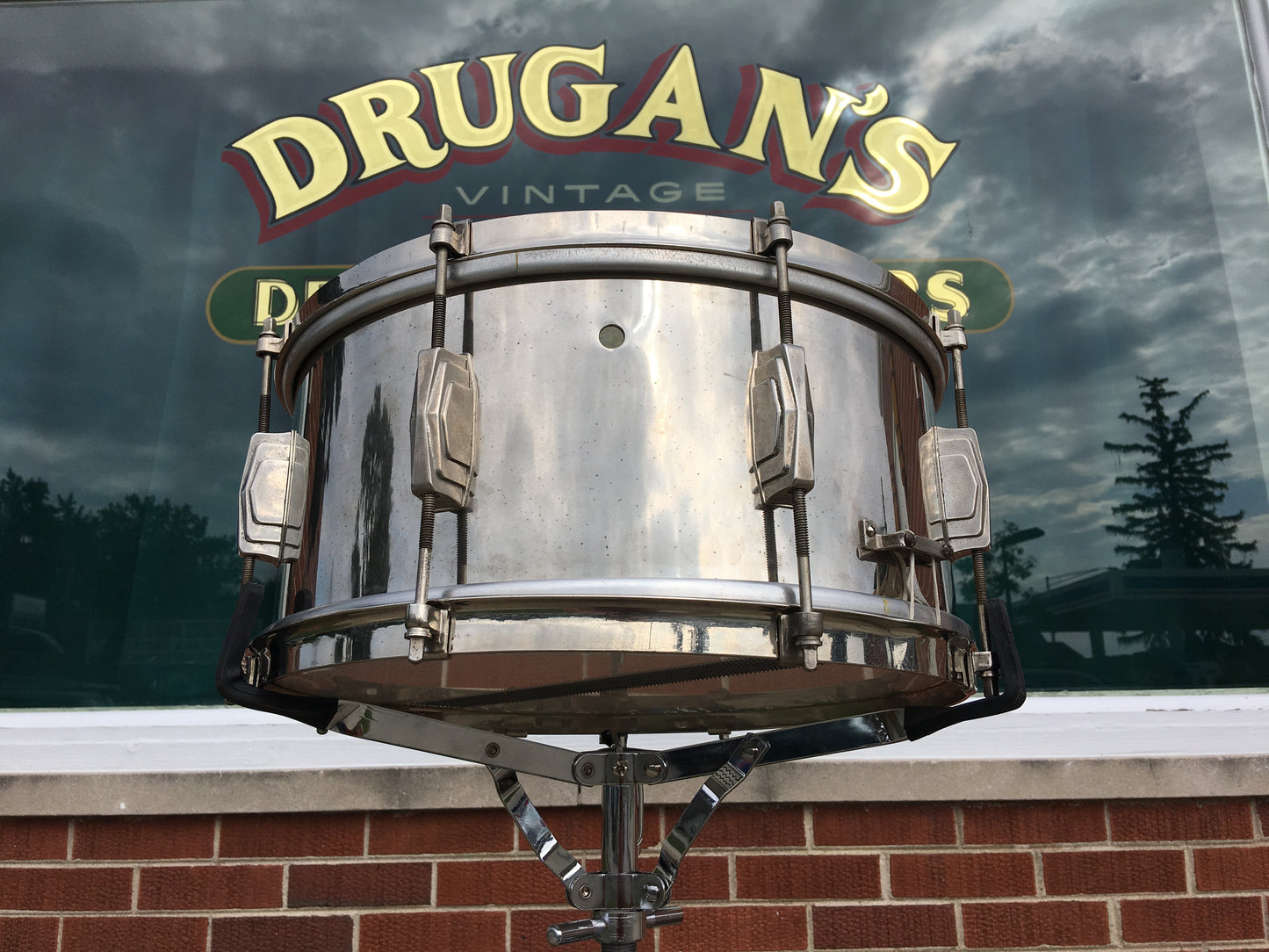 Leedy & Ludwig Rare 1951 The Reliance 6.5x14 8 Lug Nickel Over Brass Snare Drum