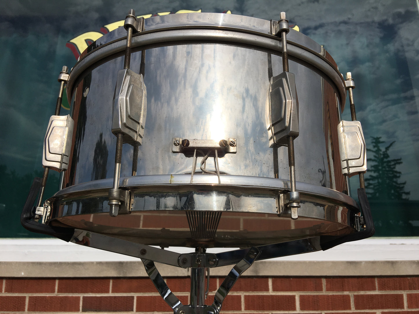 Leedy & Ludwig Rare 1951 The Reliance 6.5x14 8 Lug Nickel Over Brass Snare Drum