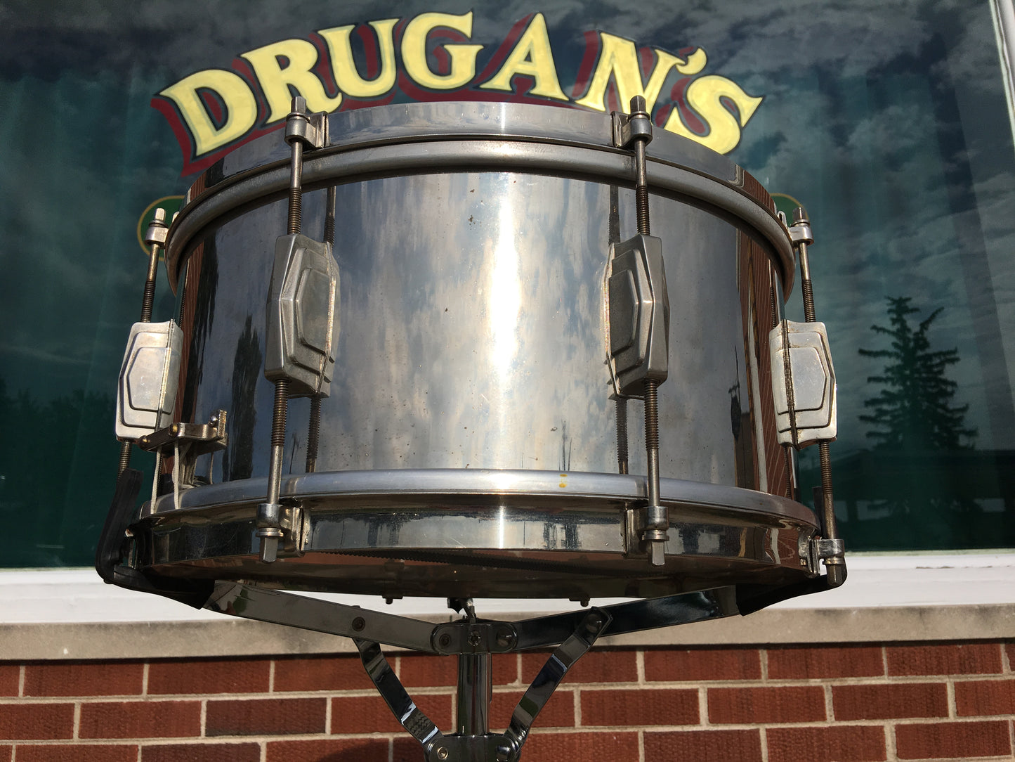 Leedy & Ludwig Rare 1951 The Reliance 6.5x14 8 Lug Nickel Over Brass Snare Drum