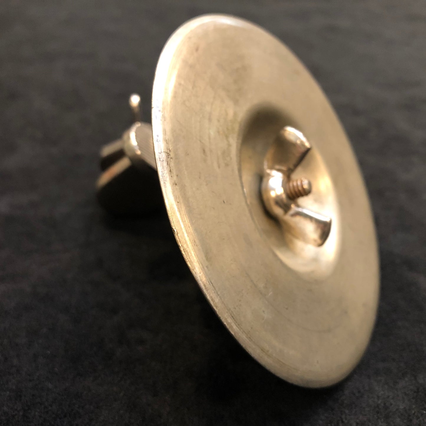 Vintage Leedy Greeko / Egyptian Accent Cymbal with Bass Drum Mount Crotale