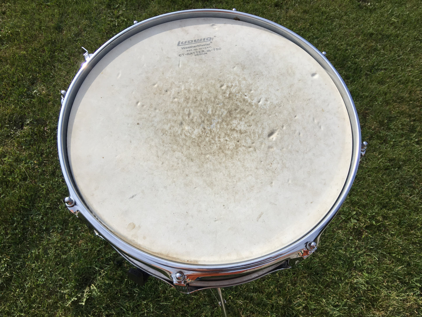 Vintage 1970s Ludwig 5x14 Acrolite Snare Drum - CLEAN! Blue & Olive