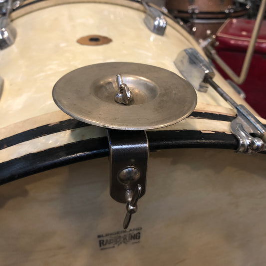 Vintage Leedy Greeko / Egyptian Accent Cymbal with Bass Drum Mount Crotale