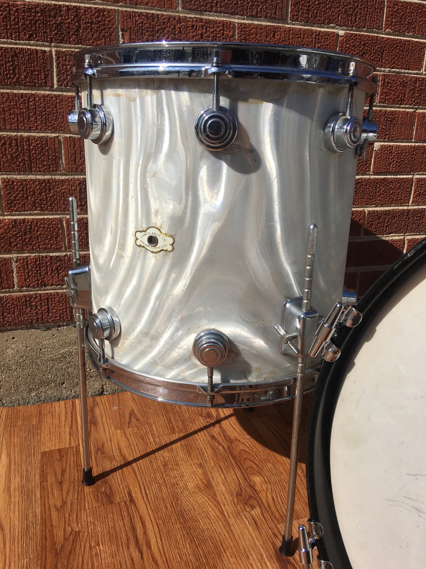 1960s Camco Oaklawn White Moire Aristocrat Drum Set 20/12/14