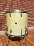 1956-59 Slingerland Radio King 18x20 Combo-Be Bop Bass / Floor Tom White Marine
