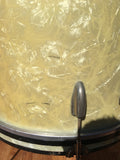 1956-59 Slingerland Radio King 18x20 Combo-Be Bop Bass / Floor Tom White Marine