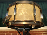 Slingerland 1936 6.5"x14" Broadcaster Radio King Snare in White Marine Pearl - Rare!