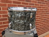 1960s Gretsch Round Badge 8x12 Progressive Jazz Tom Drum Black Diamond Pearl #2