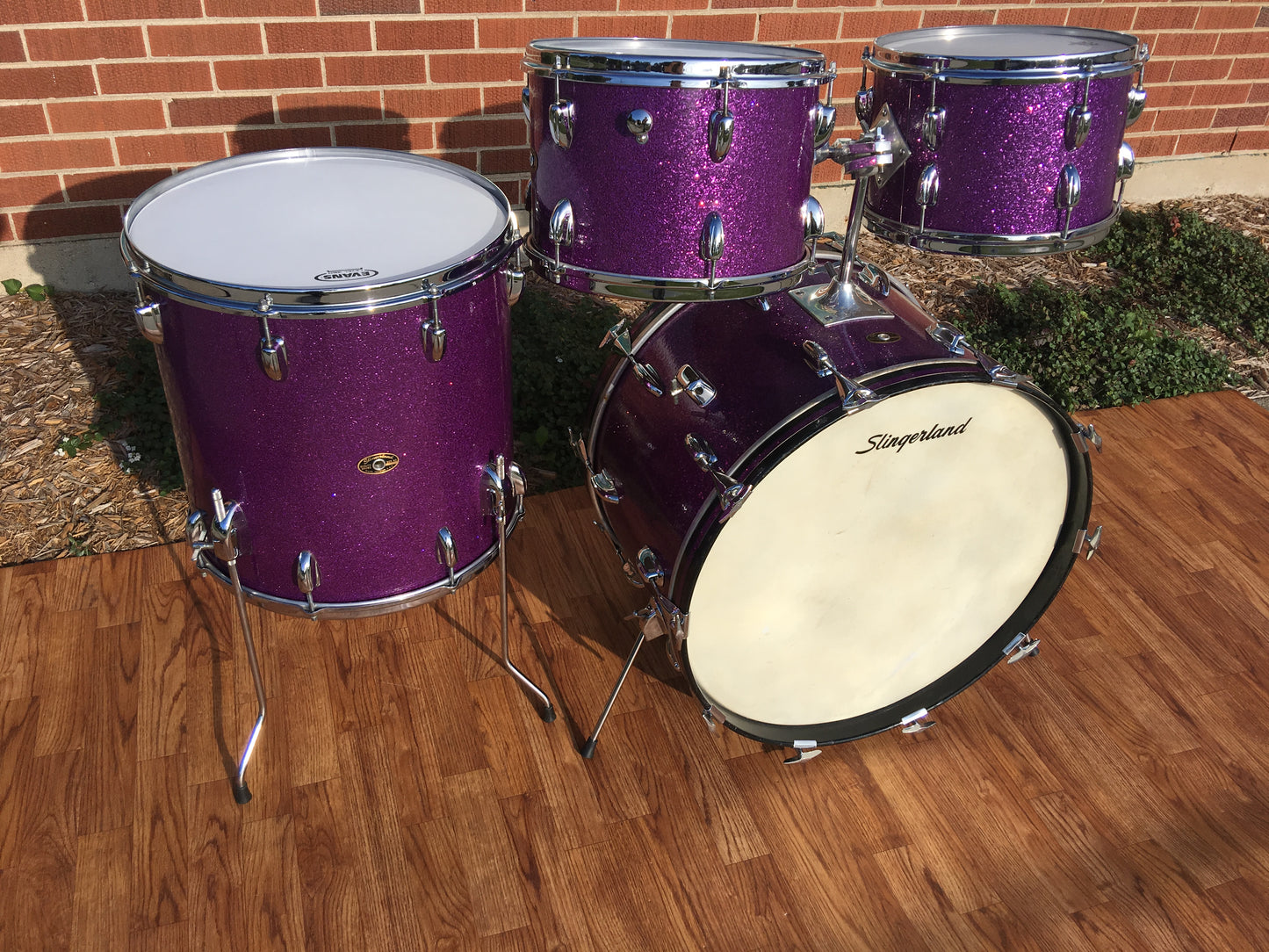 Slingerland 1969 Sparkling Purple Pearl 4pc Drum Set 22/12/13/16