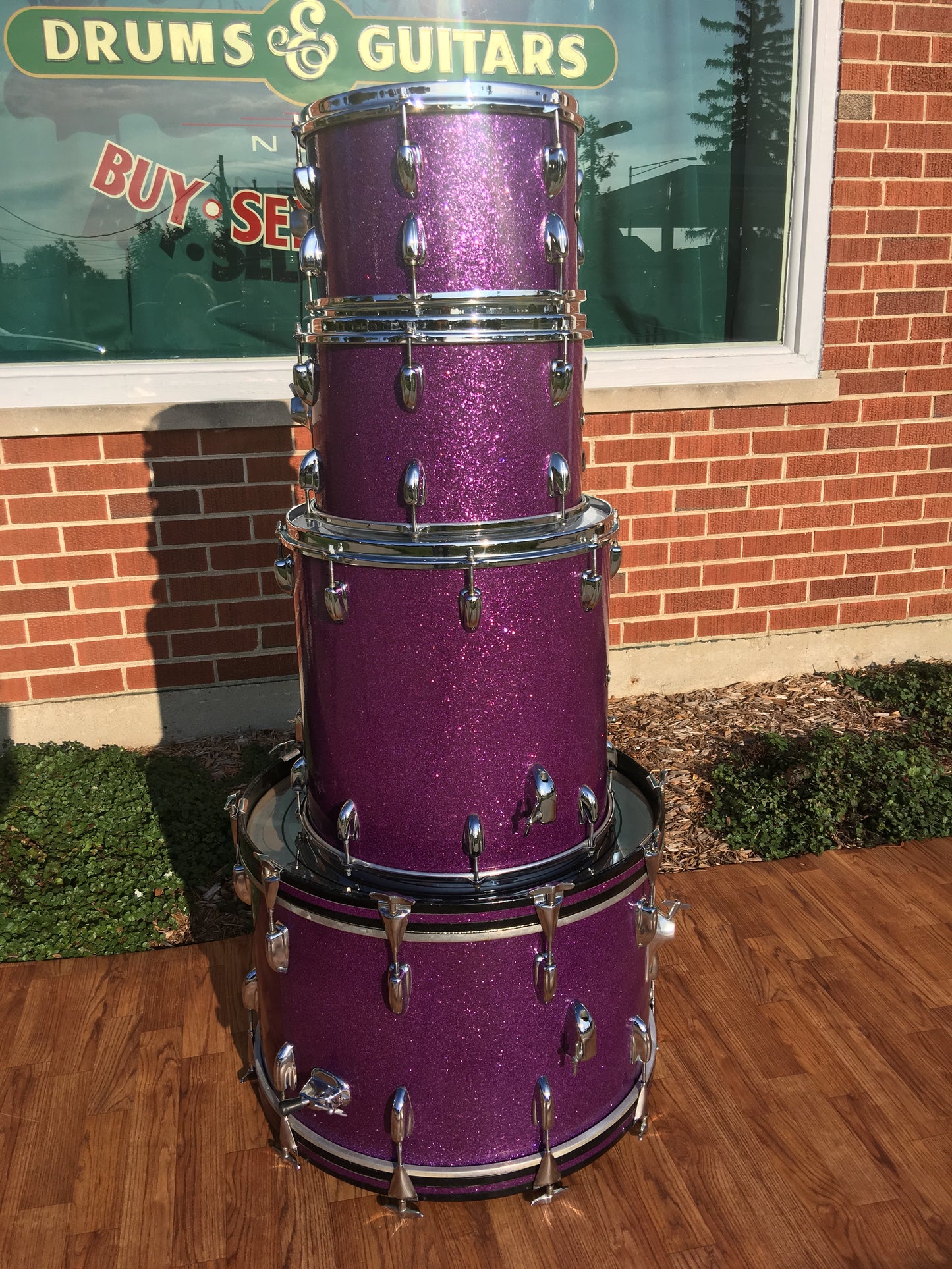 Slingerland 1969 Sparkling Purple Pearl 4pc Drum Set 22/12/13/16