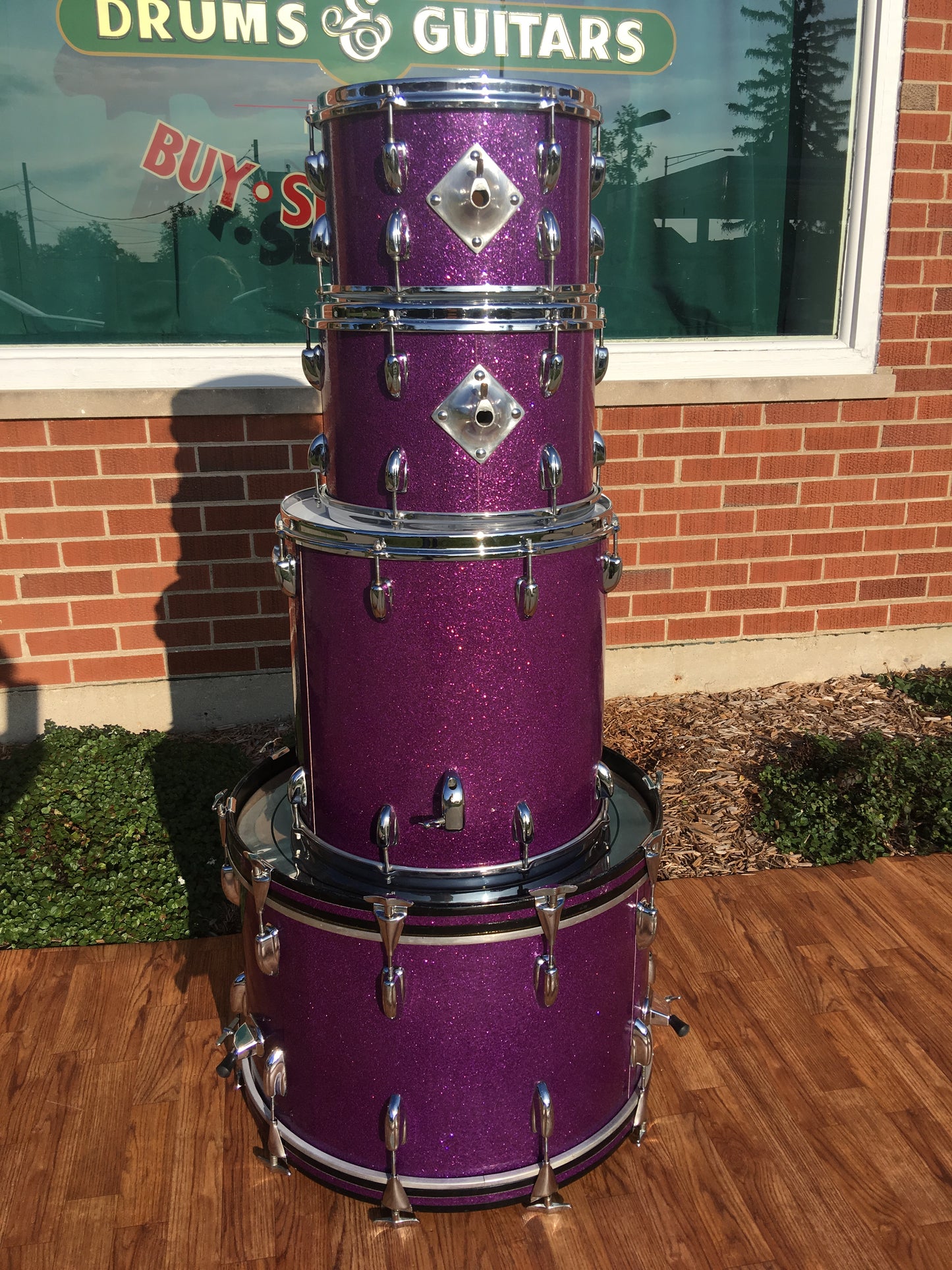 Slingerland 1969 Sparkling Purple Pearl 4pc Drum Set 22/12/13/16
