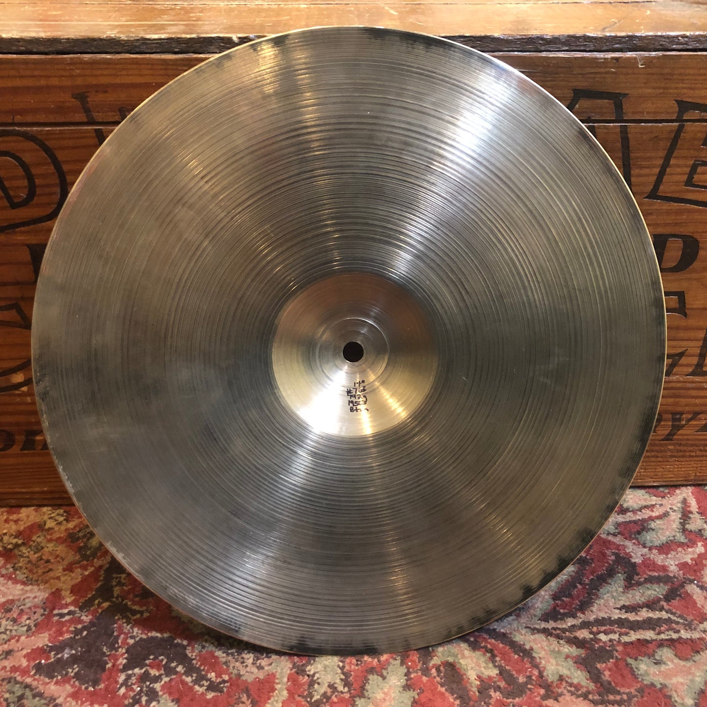 1950s Zildjian A 14" Hi-Hat Cymbal Pair 728g/792g #763