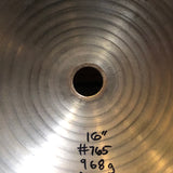 1960s Paiste 16" Pre-Serial # Formula 602 Crash Cymbal 968g #765 *Video Demo*