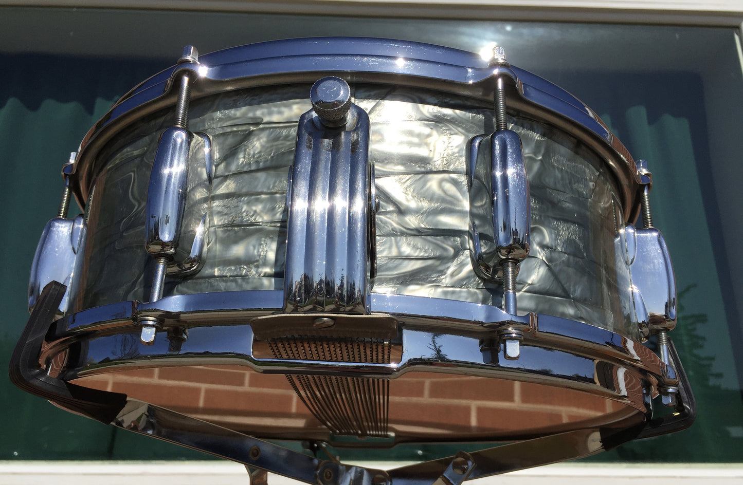 Slingerland 1961 Light Blue Pearl Radio King Super Gene Krupa 5.5″x14″ Snare Drum