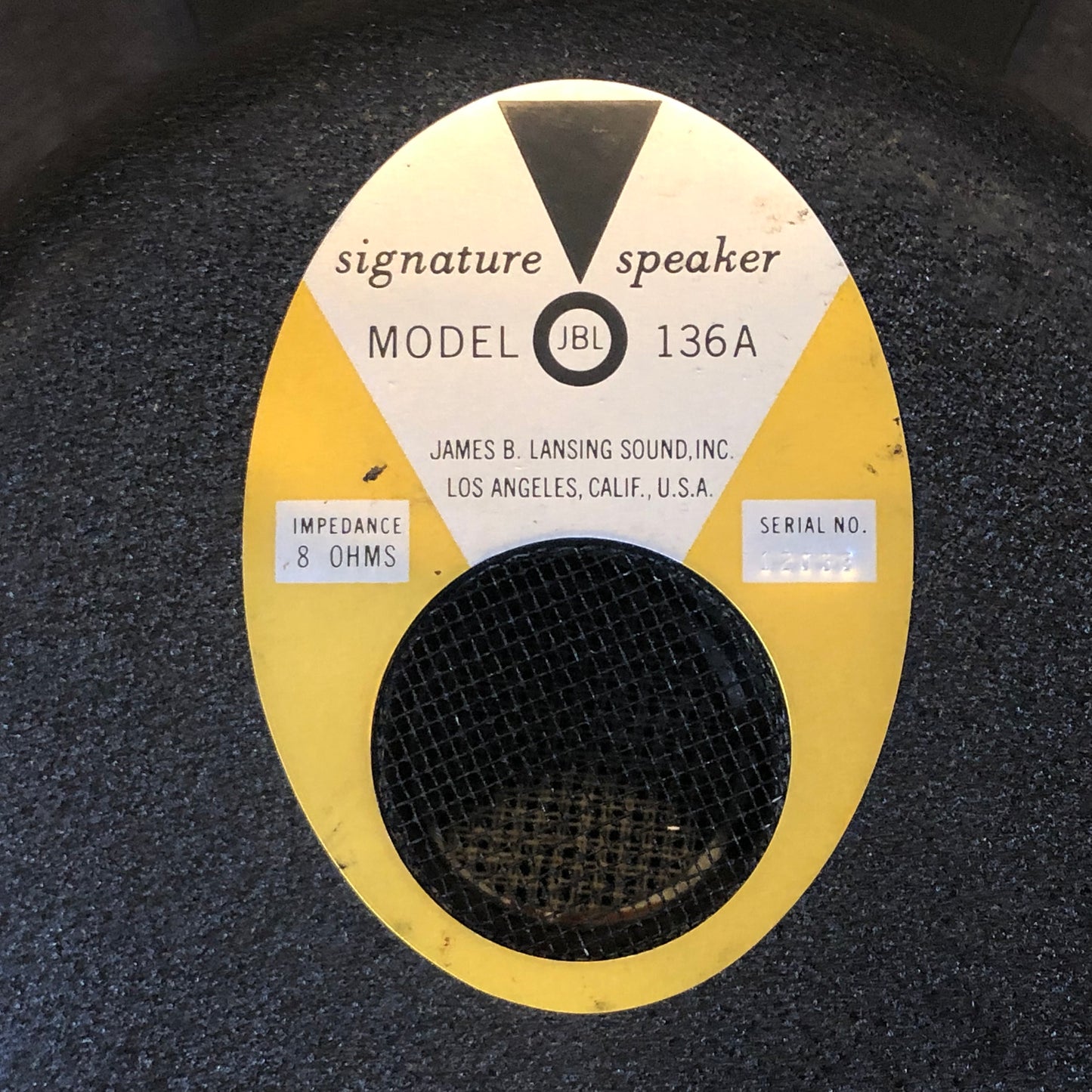 Vintage JBL 136A 15" Woofer Speaker 8 Ohms