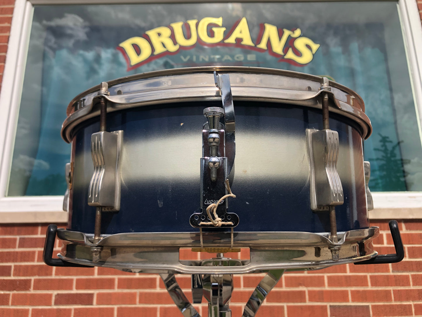 1960-62 Ludwig 5x14 Pioneer Snare Drum Blue/Silver Duco
