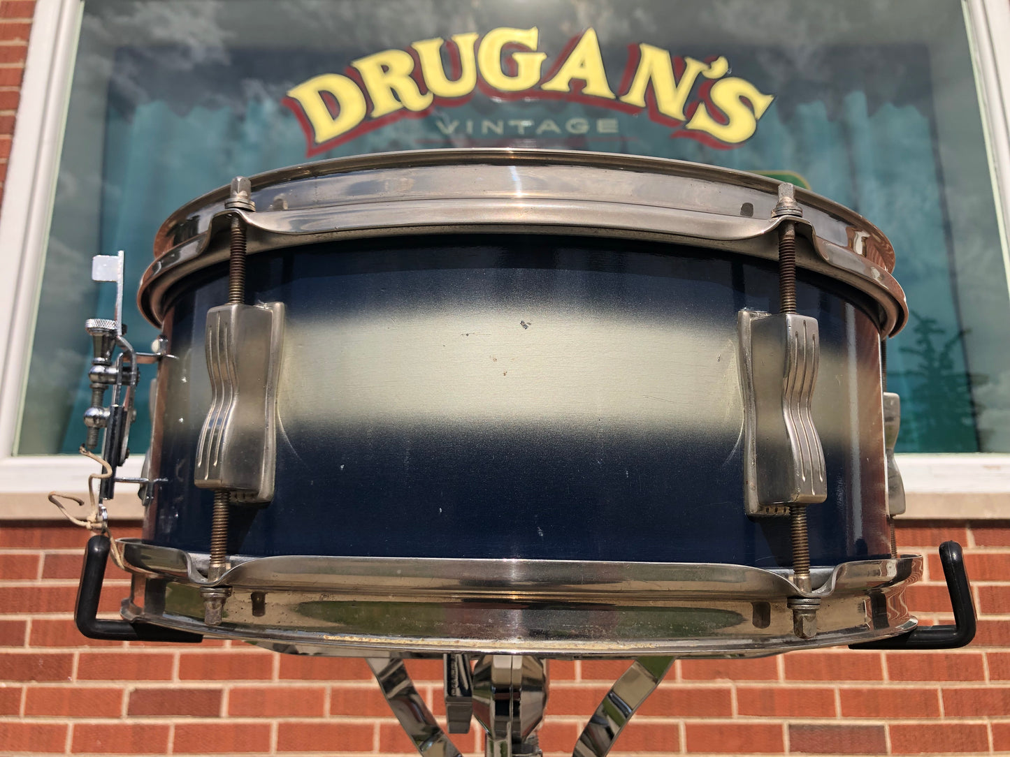1960-62 Ludwig 5x14 Pioneer Snare Drum Blue/Silver Duco
