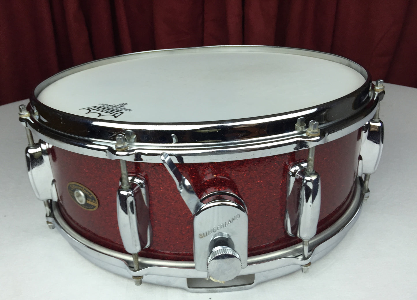 Vintage 1965 Slingerland Artist Snare Drum - Red Glass Glitter